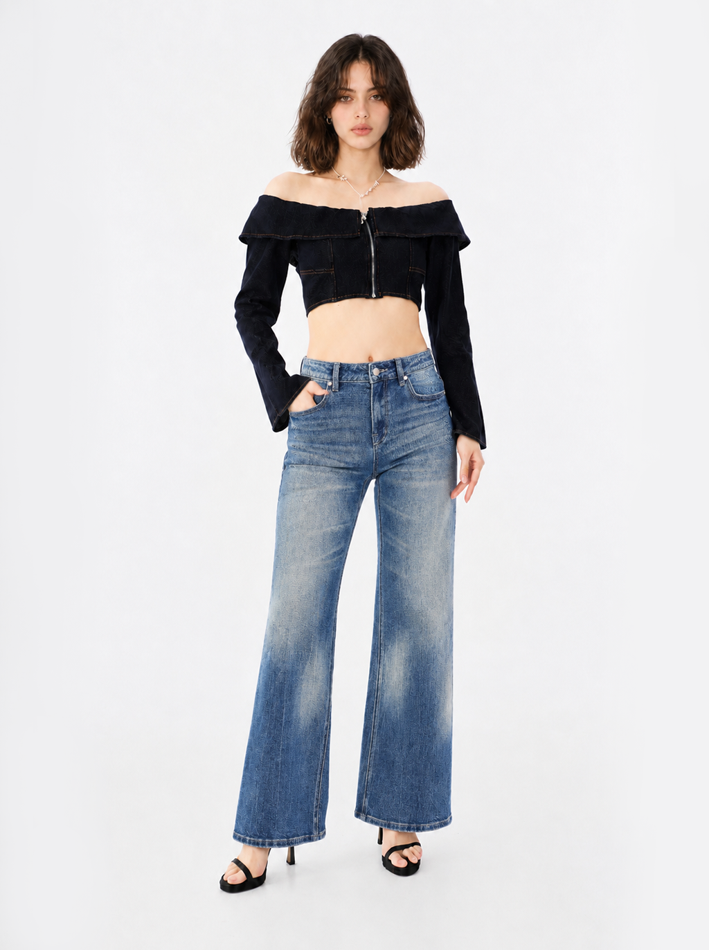 Karli Monogram Bootcut Jean