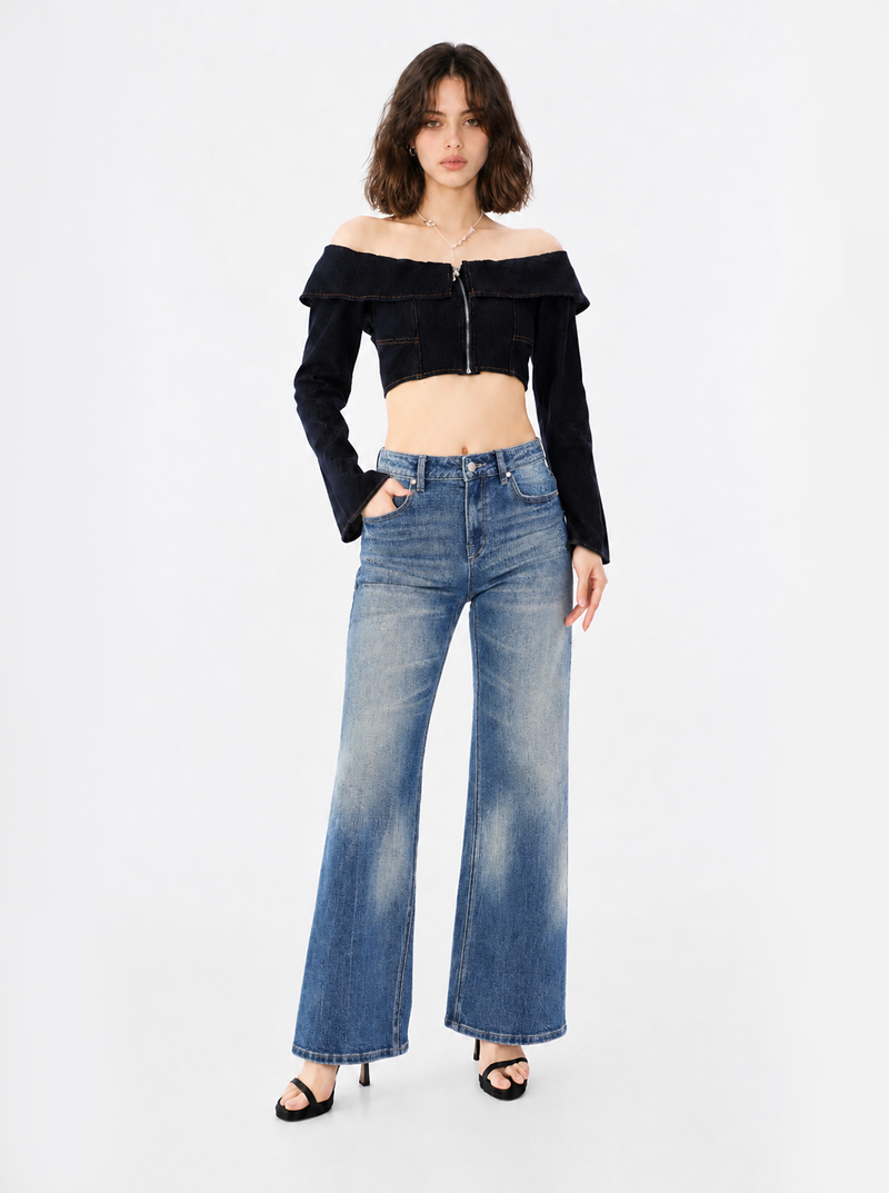 Karli Monogram Bootcut Jean