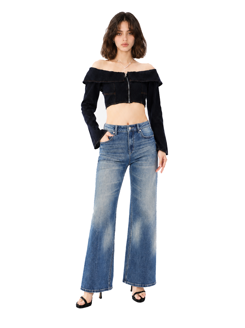 Karli Monogram Bootcut Jean