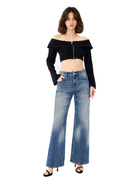 Karli Monogram Bootcut Jean
