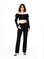Kasandra Mid Rise Studded Bootcut Jean