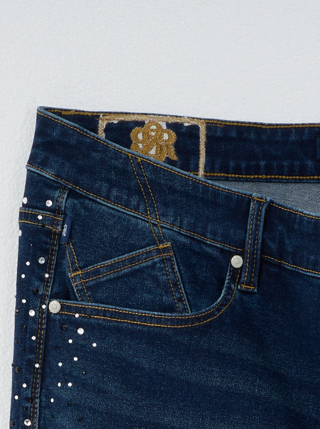 Karli Rhinestone Embellished Flare Jean
