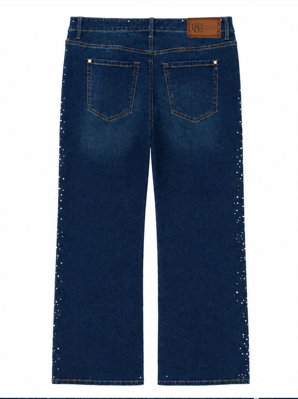Karli Rhinestone Embellished Flare Jean