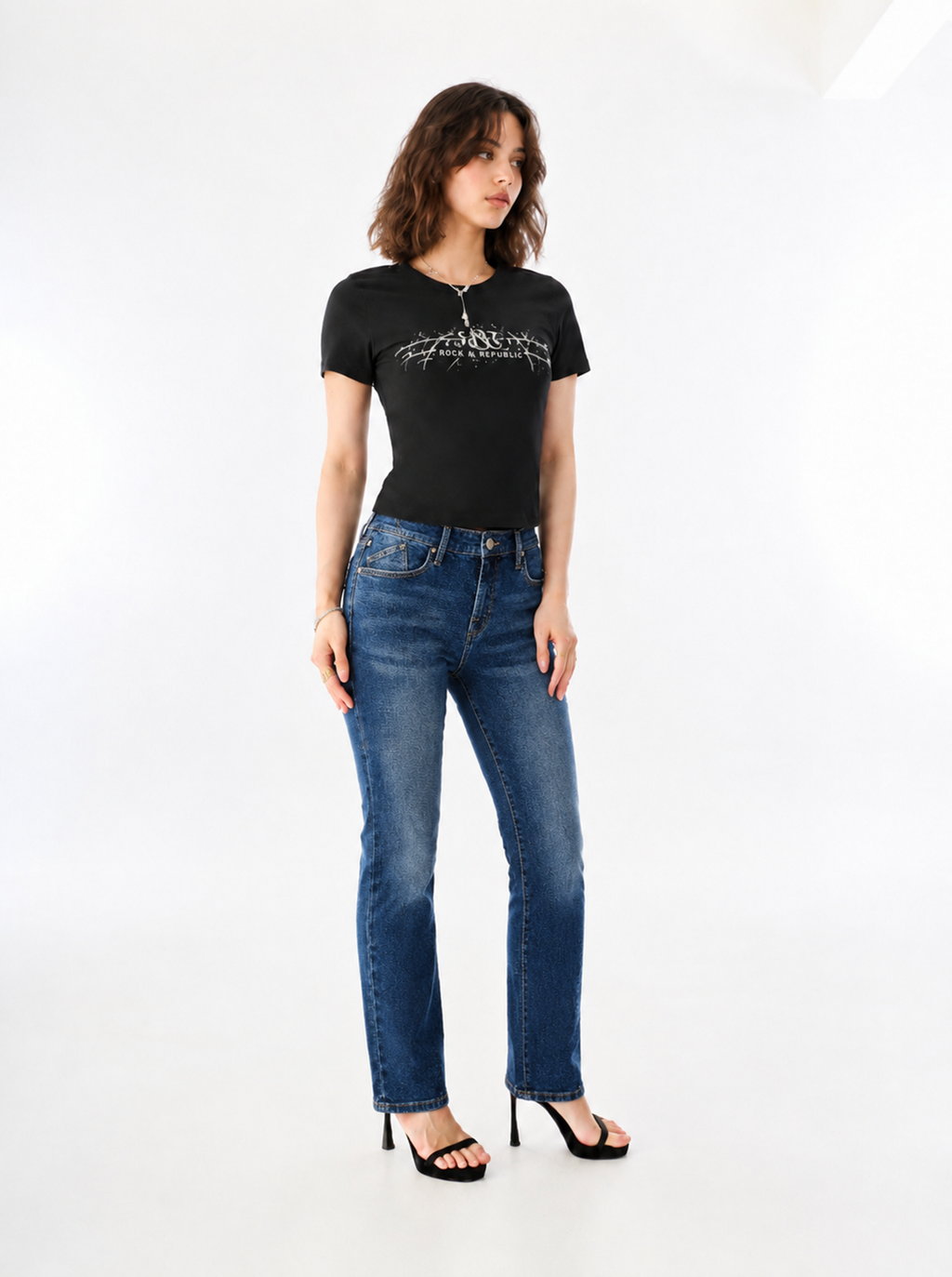 Kaia Studded Straight Jean
