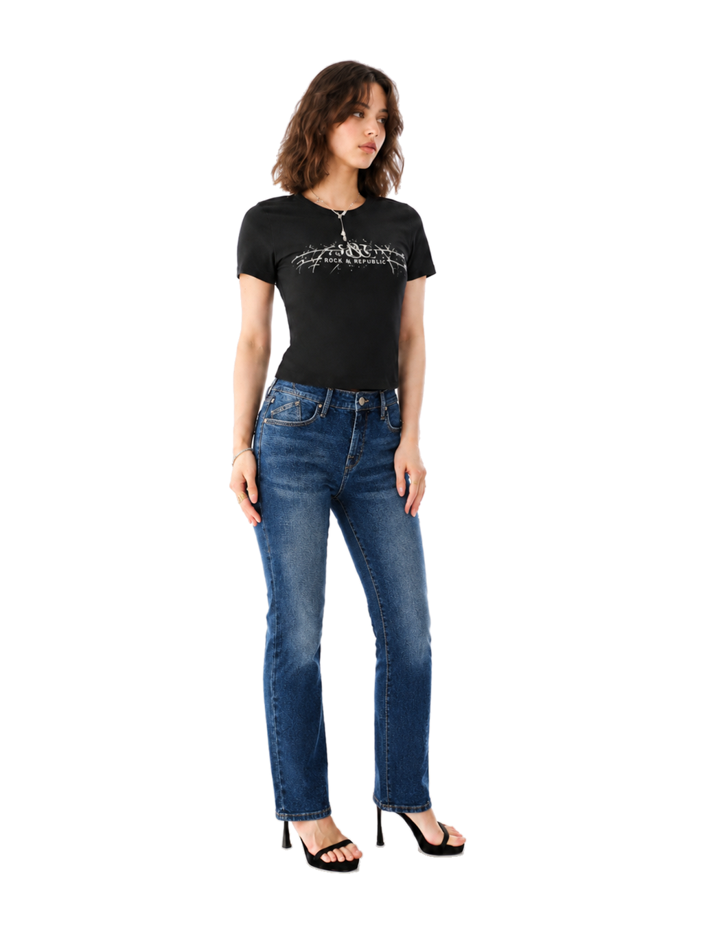 Kaia Studded Straight Jean