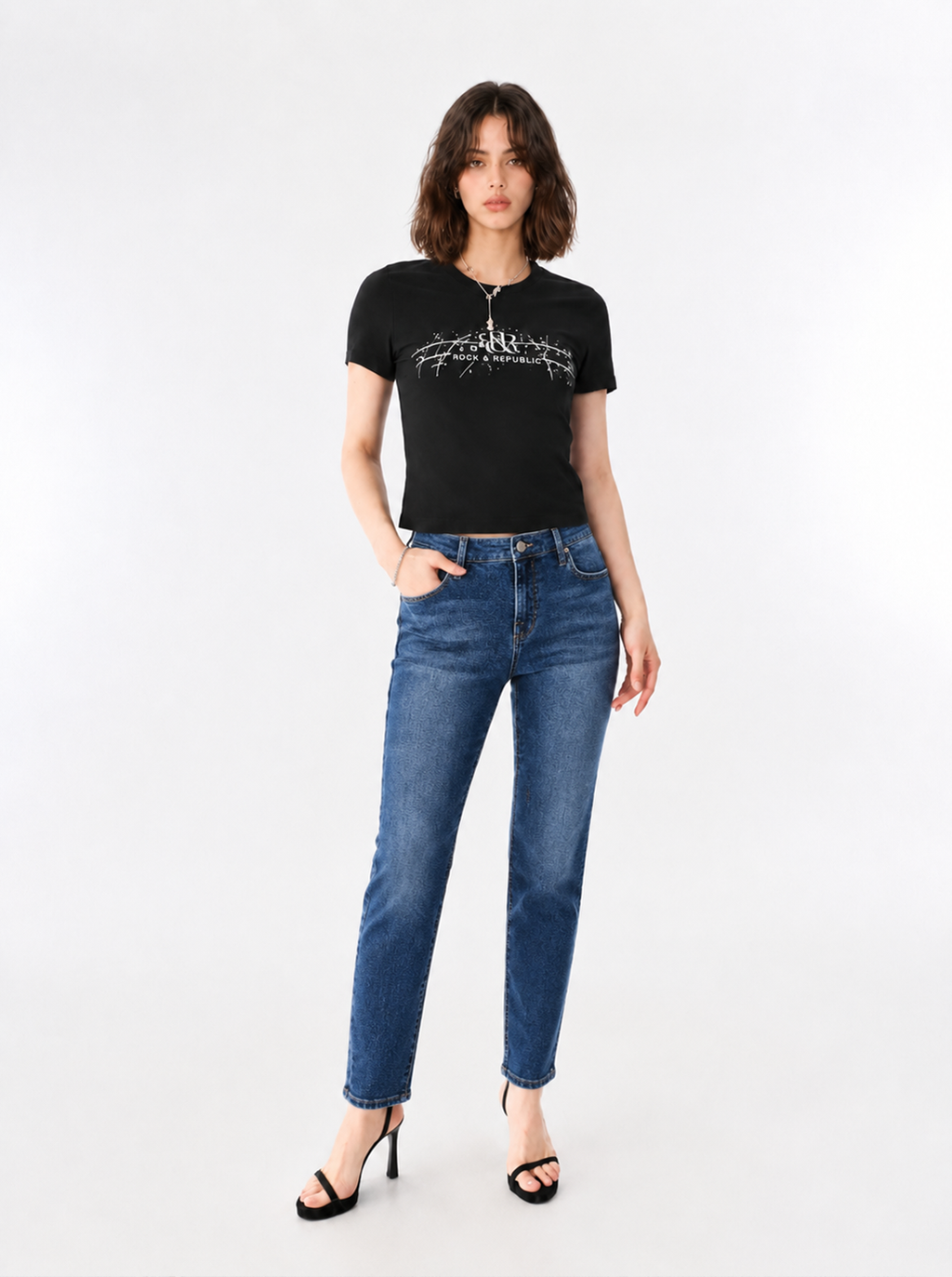 Kaia Studded Straight Jean