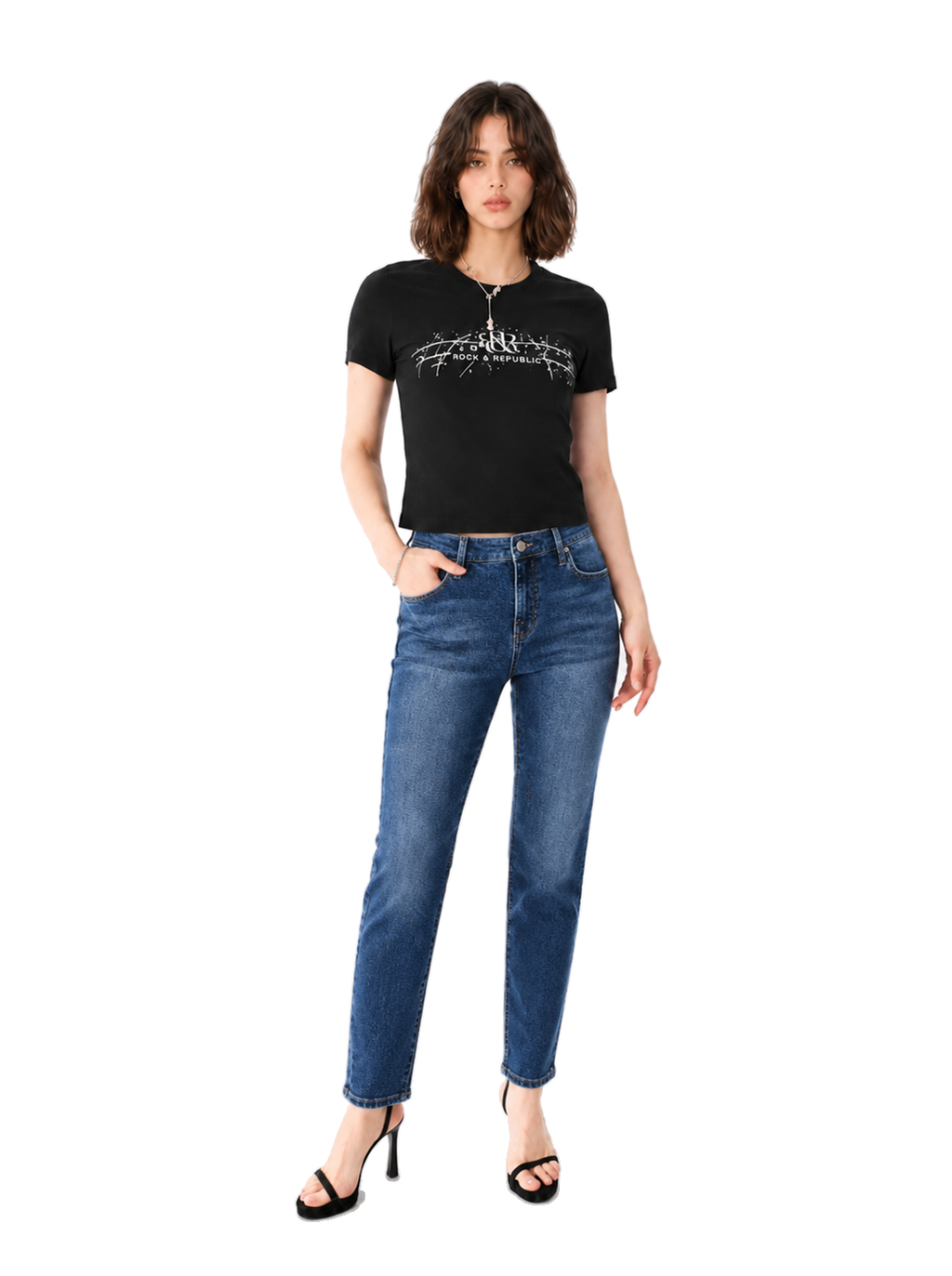 Kaia Studded Straight Jean