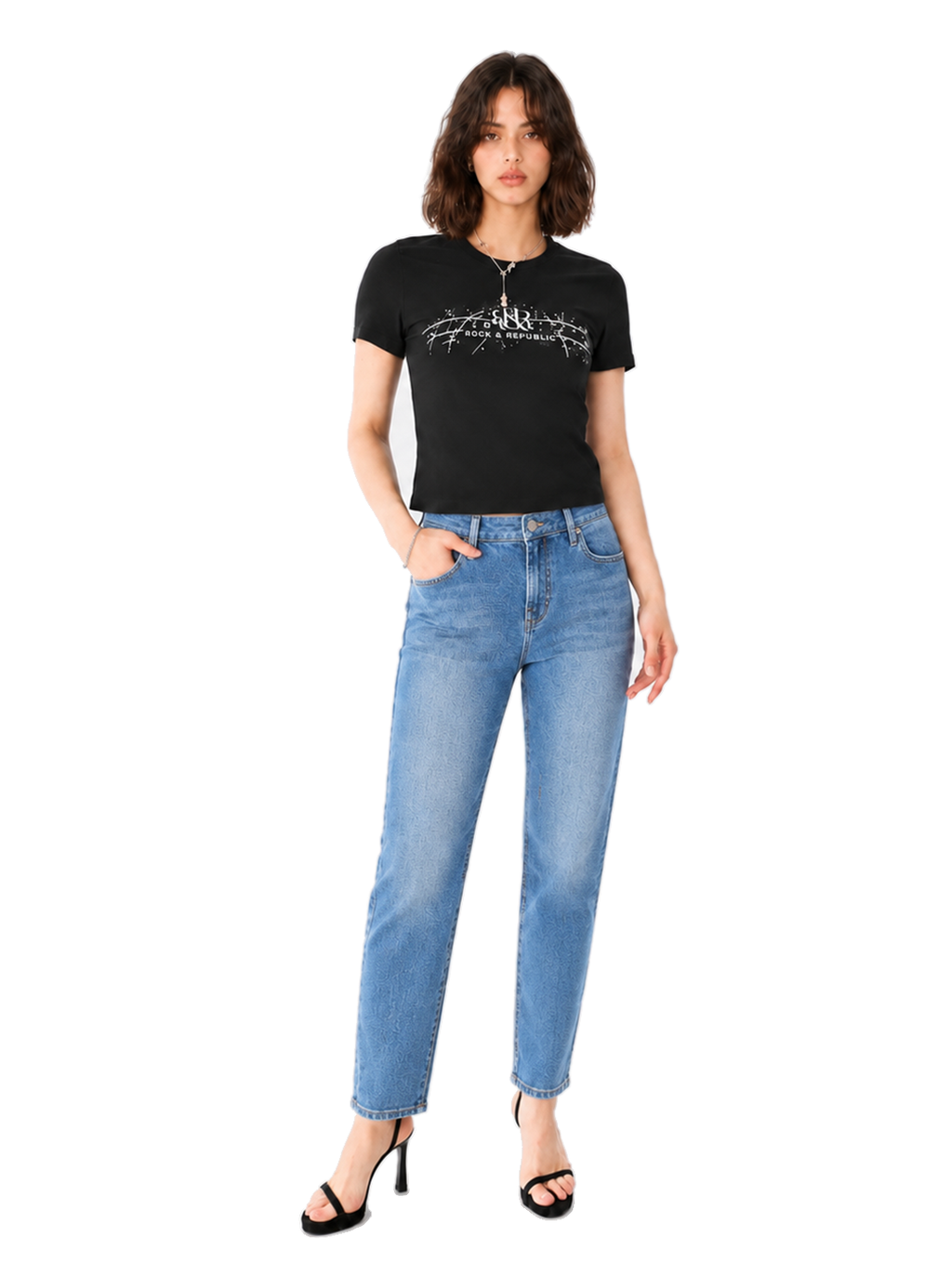 Kaia Studded Straight Jean