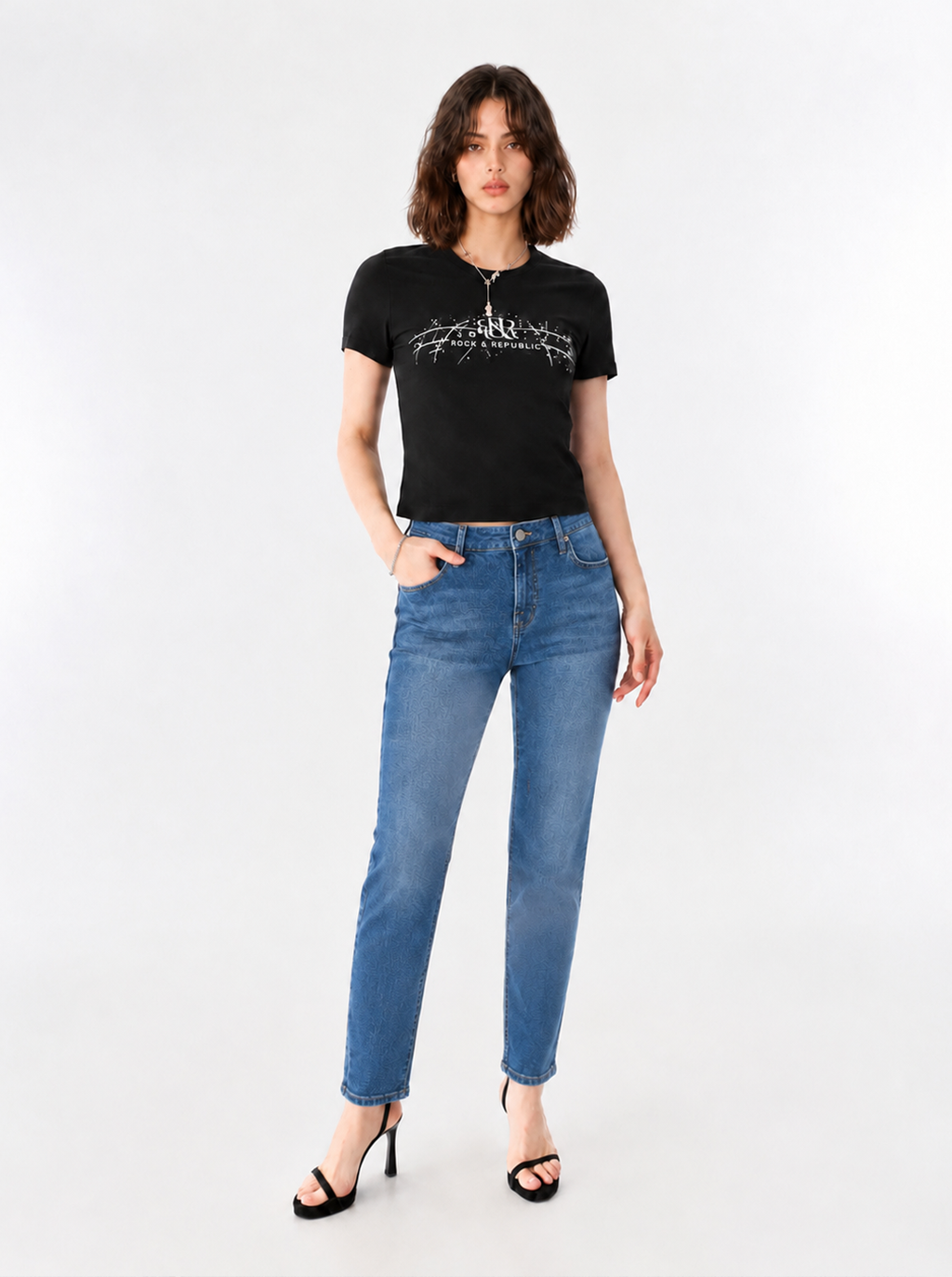 Kaia Studded Straight Jean