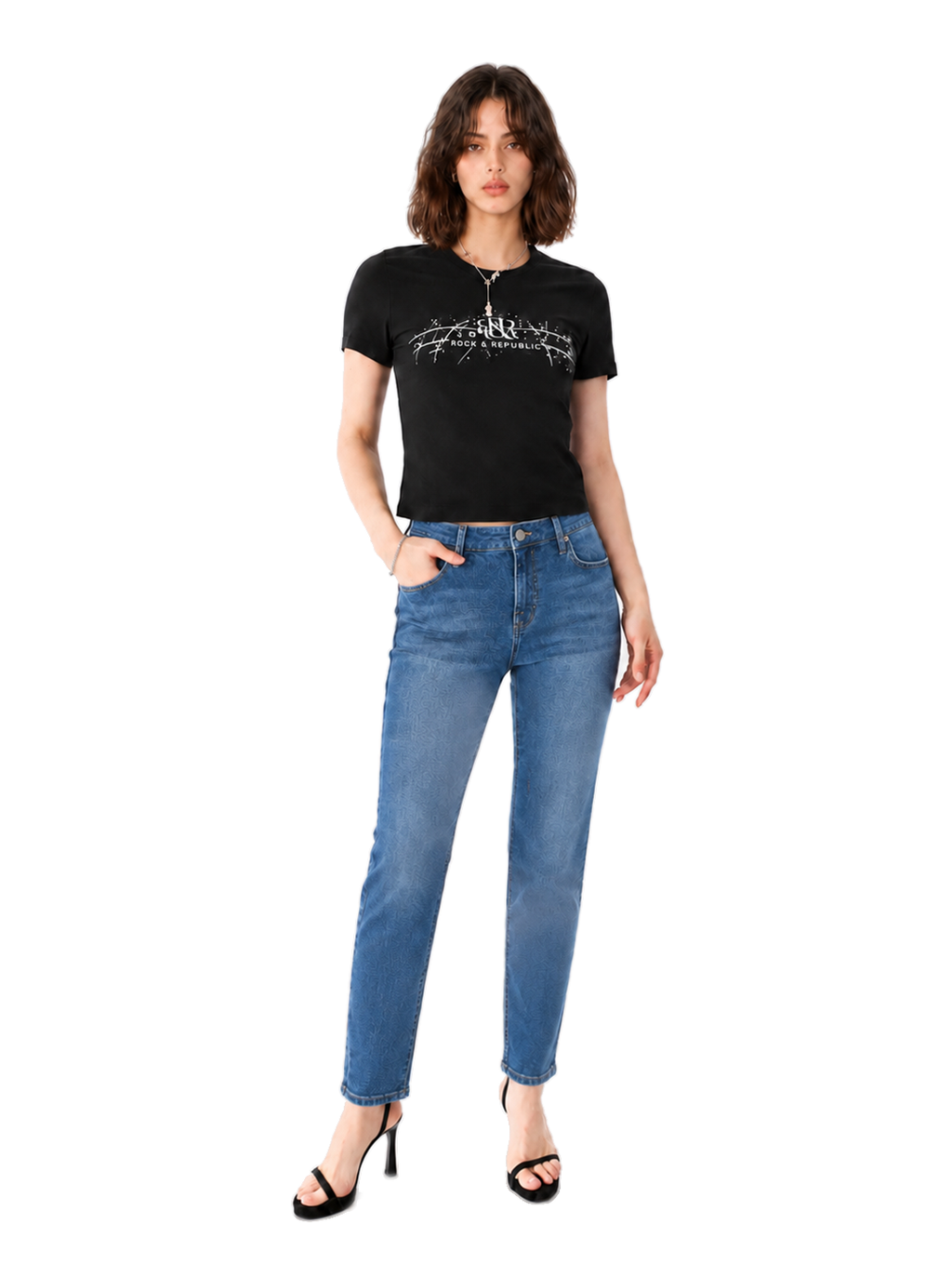 Kaia Studded Straight Jean