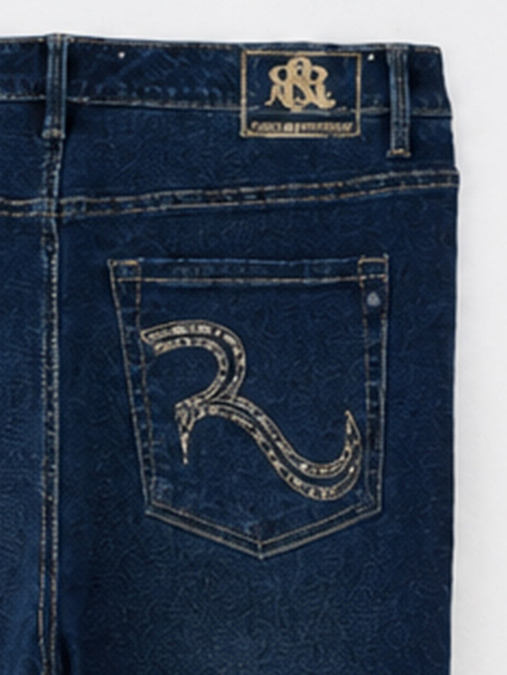 Kaia Rhinestone Swirl Straight Jean
