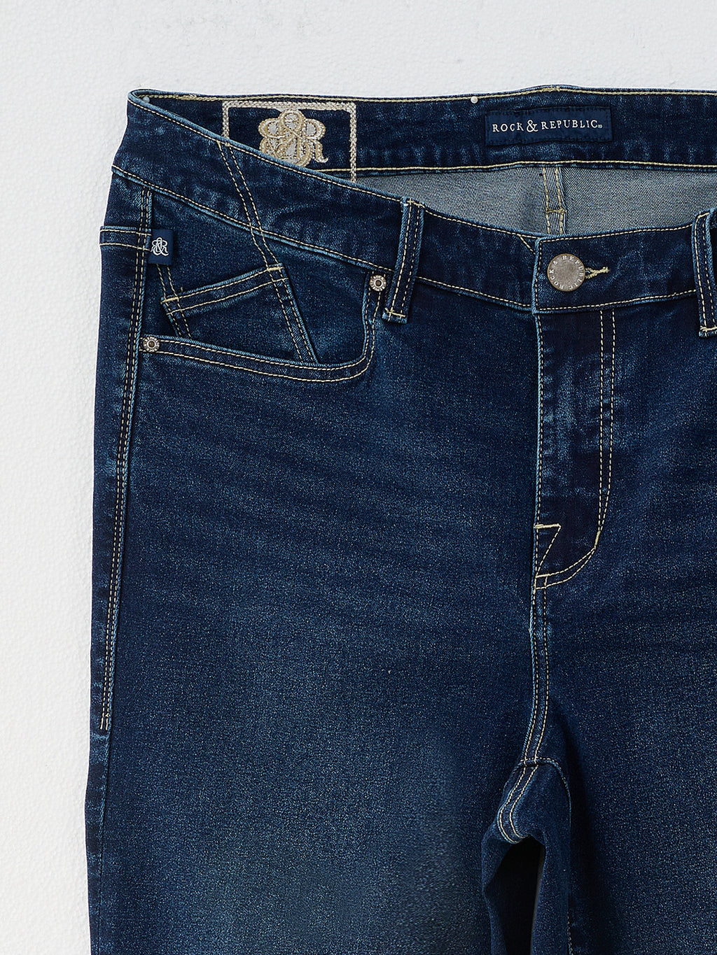 Kaia Rhinestone Swirl Straight Jean