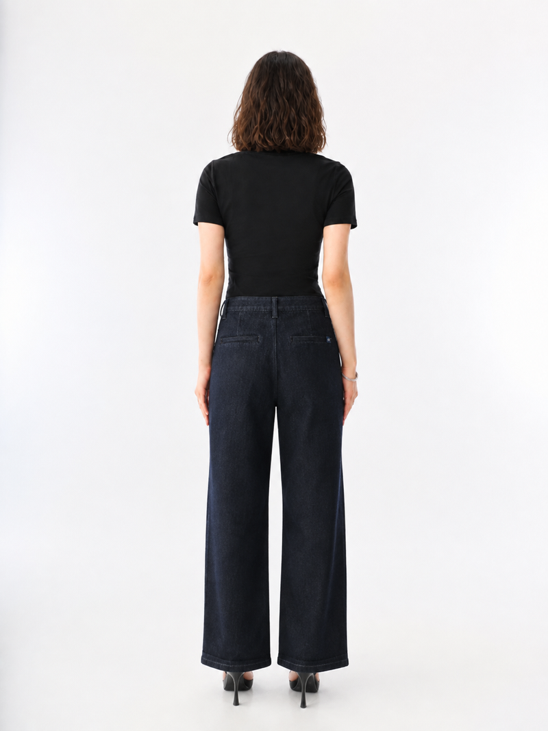 Kendall Black Wide Leg Jean