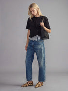 Lace Hem Fitted T-Shirt