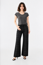 Ribbed Crop T-Shirt with Signature Logo Patch Detail