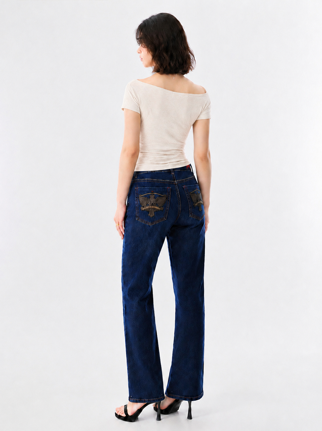 Off Shoulder Ribbed Top with Ruched Waist Detail