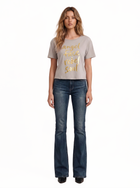 Gold Foil Graphic Crew Neck Tee