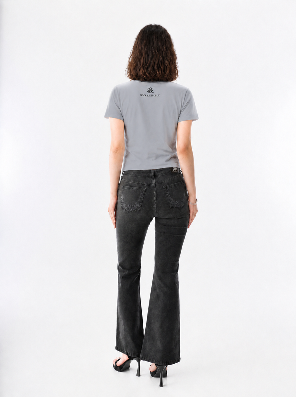 Fitted T-Shirt with Tonal Script Logo Detail
