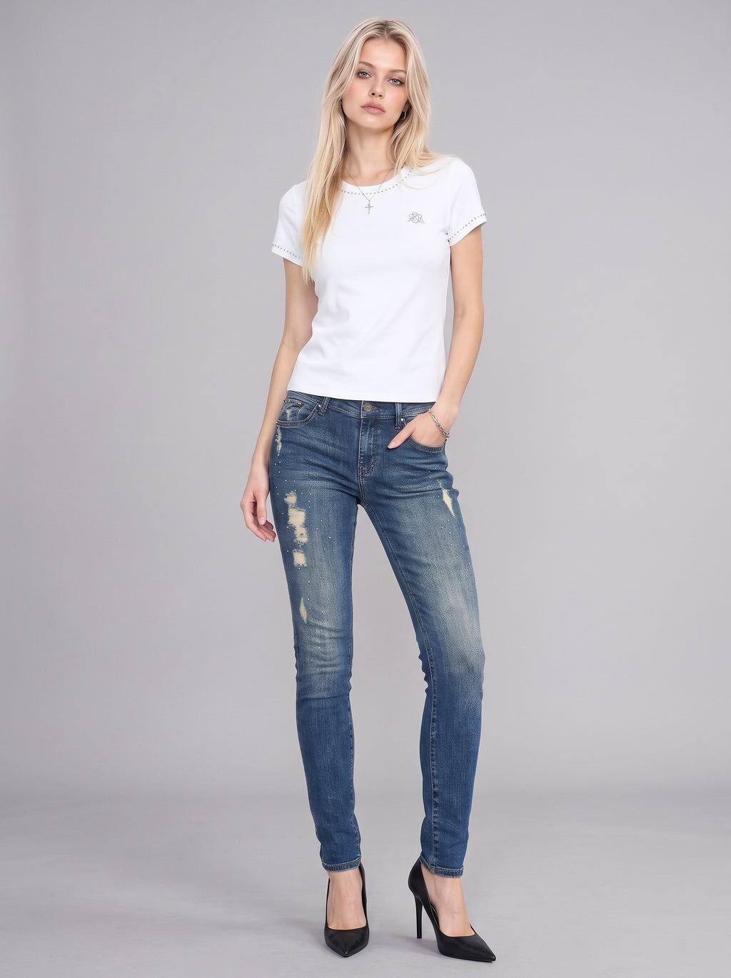 Lace-Up Corset Graphic T-Shirt