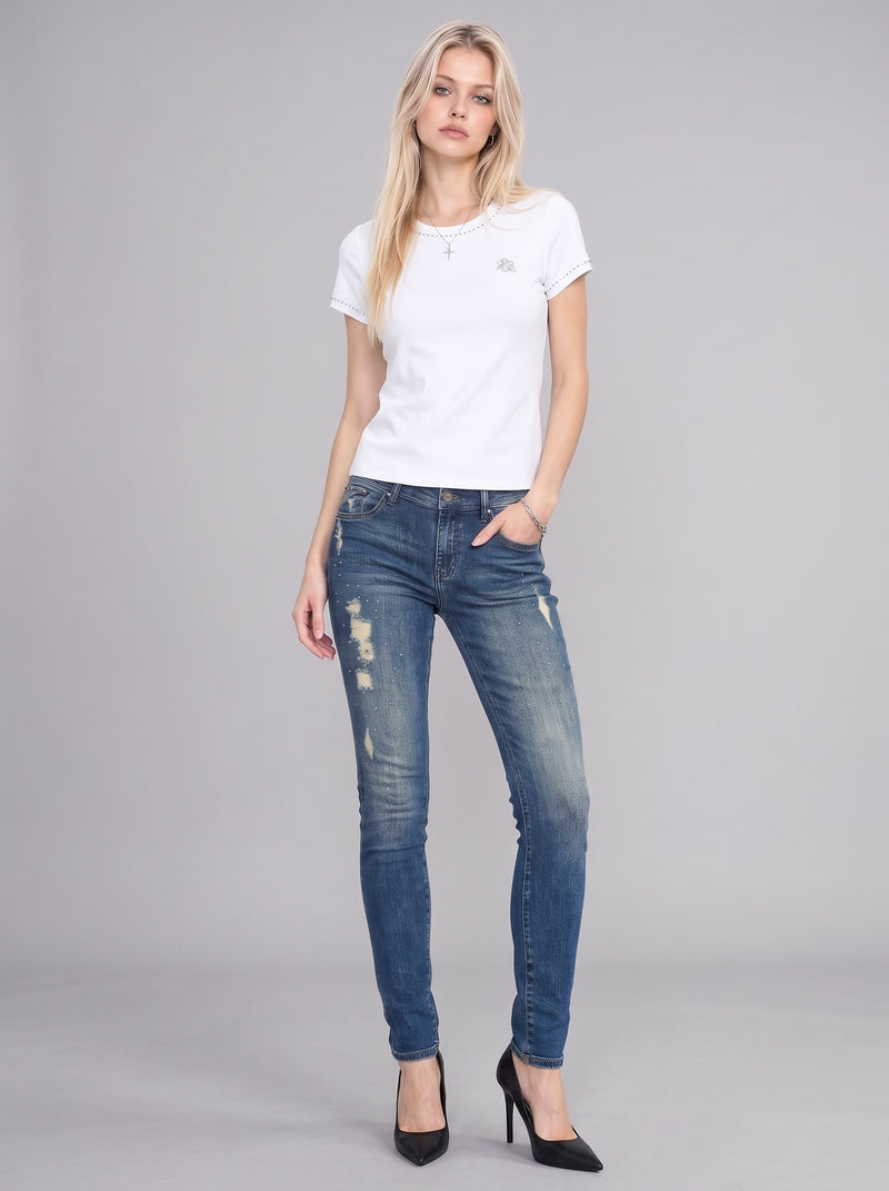 Lace-Up Corset Graphic T-Shirt