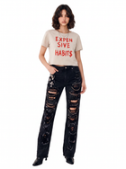 Expensive Habits Graphic Cropped Tee
