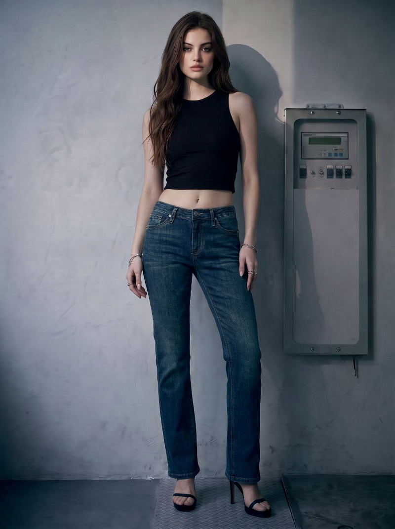 Fever Rhinestone Pocket Bootcut Jean