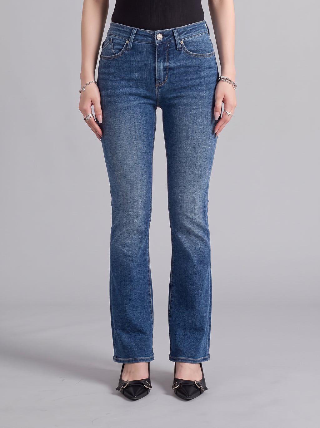 Berlin Rhinestone Bolt Skinny Jean