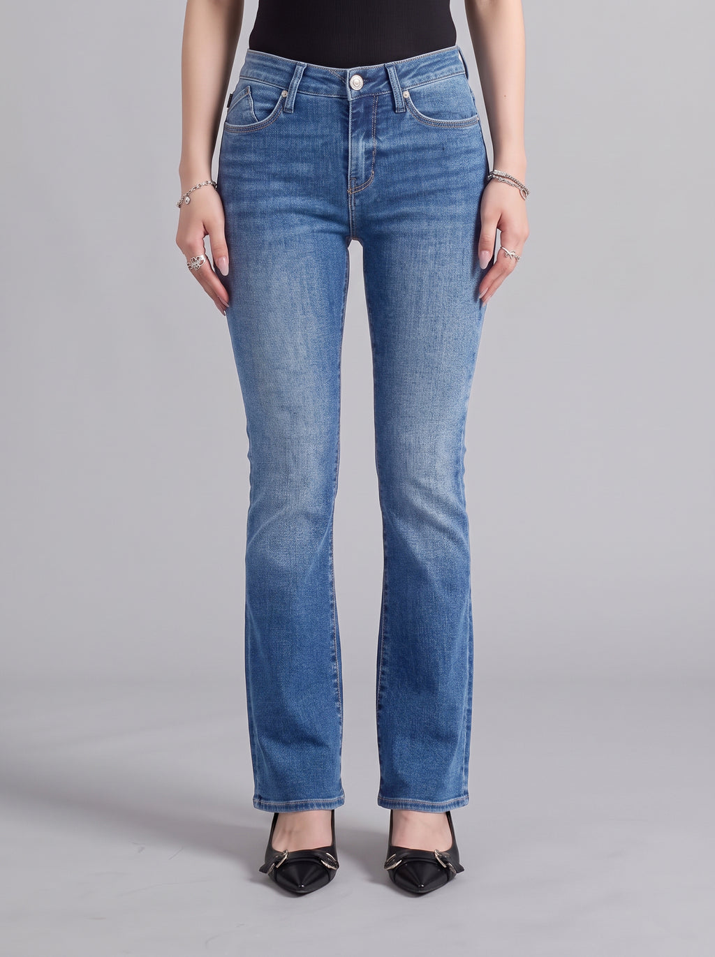 Berlin Rhinestone Bolt Skinny Jean
