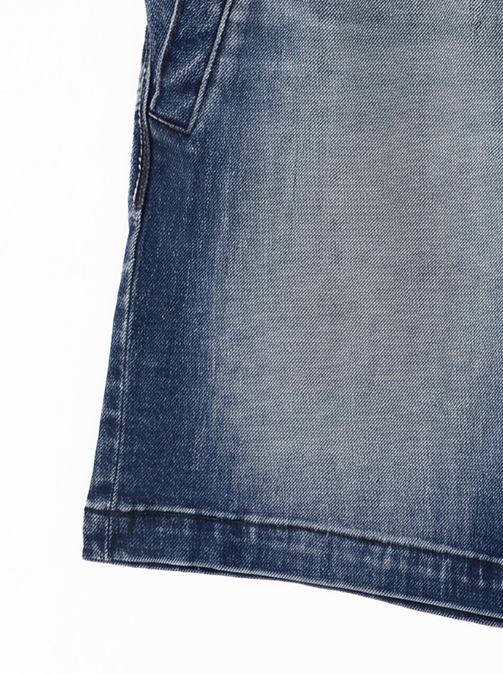 Contrast Trim Seamed Denim Shorts