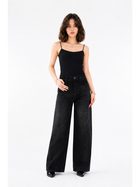 Rowan Black Leopard Barrel Leg Jean