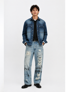 Cade Rock Graffiti Wide Leg Jean