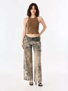 Kaia Mixed Animal Print Straight Jean