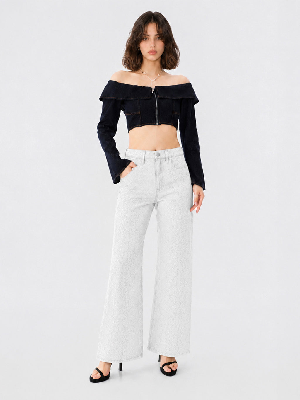 Kaia Allover Leopard Straight Jean