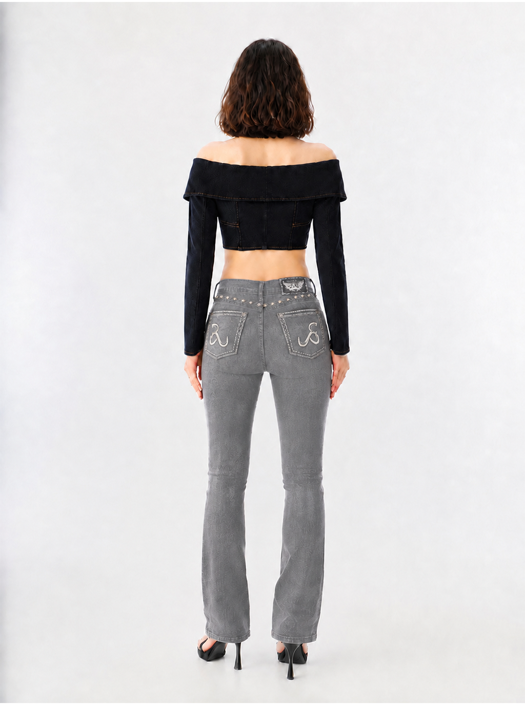 Kaia Scroll Stitch Straight Jean