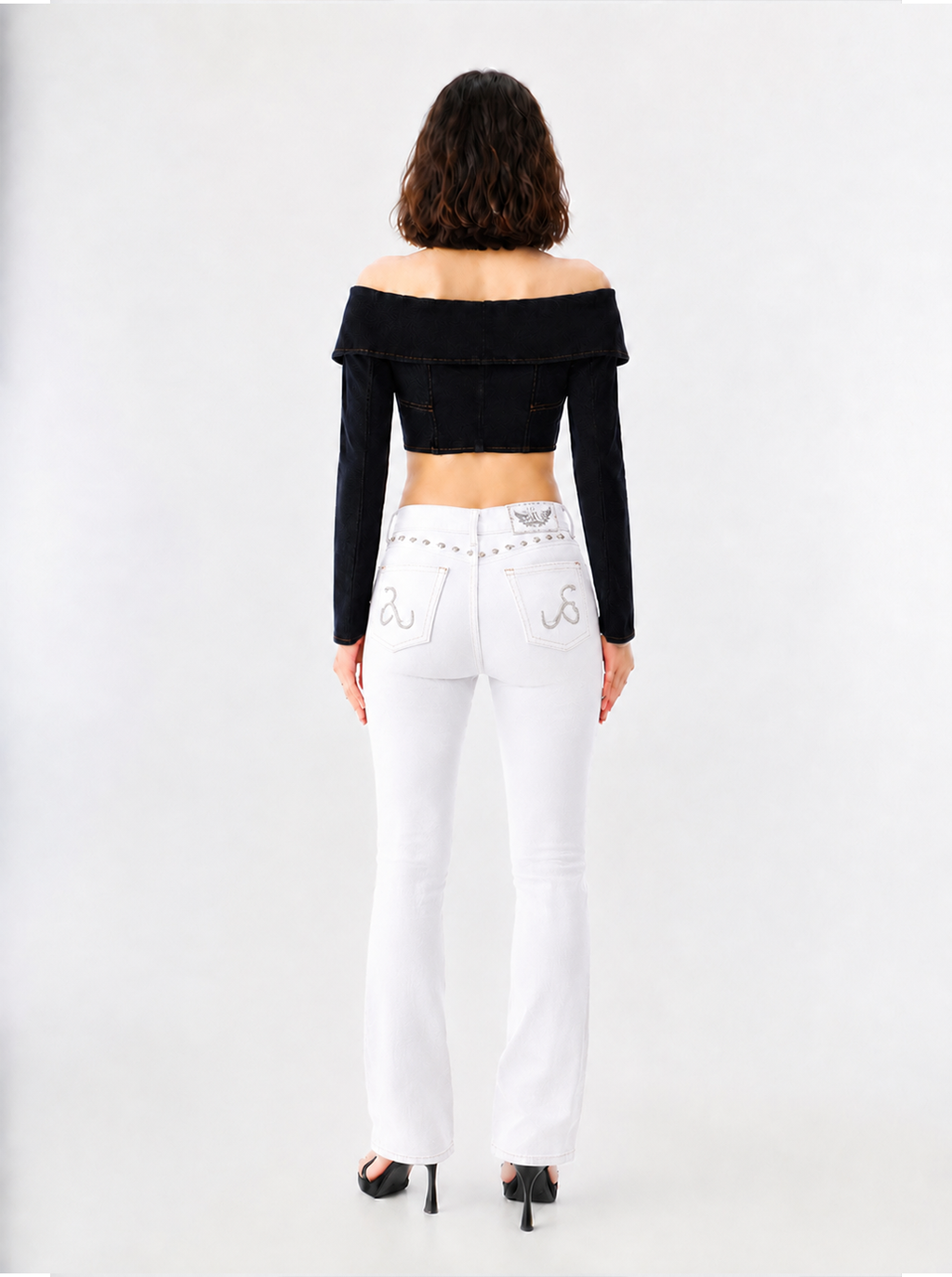 Kaia Scroll Stitch Straight Jean