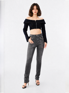 Kaia Scroll Stitch Straight Jean