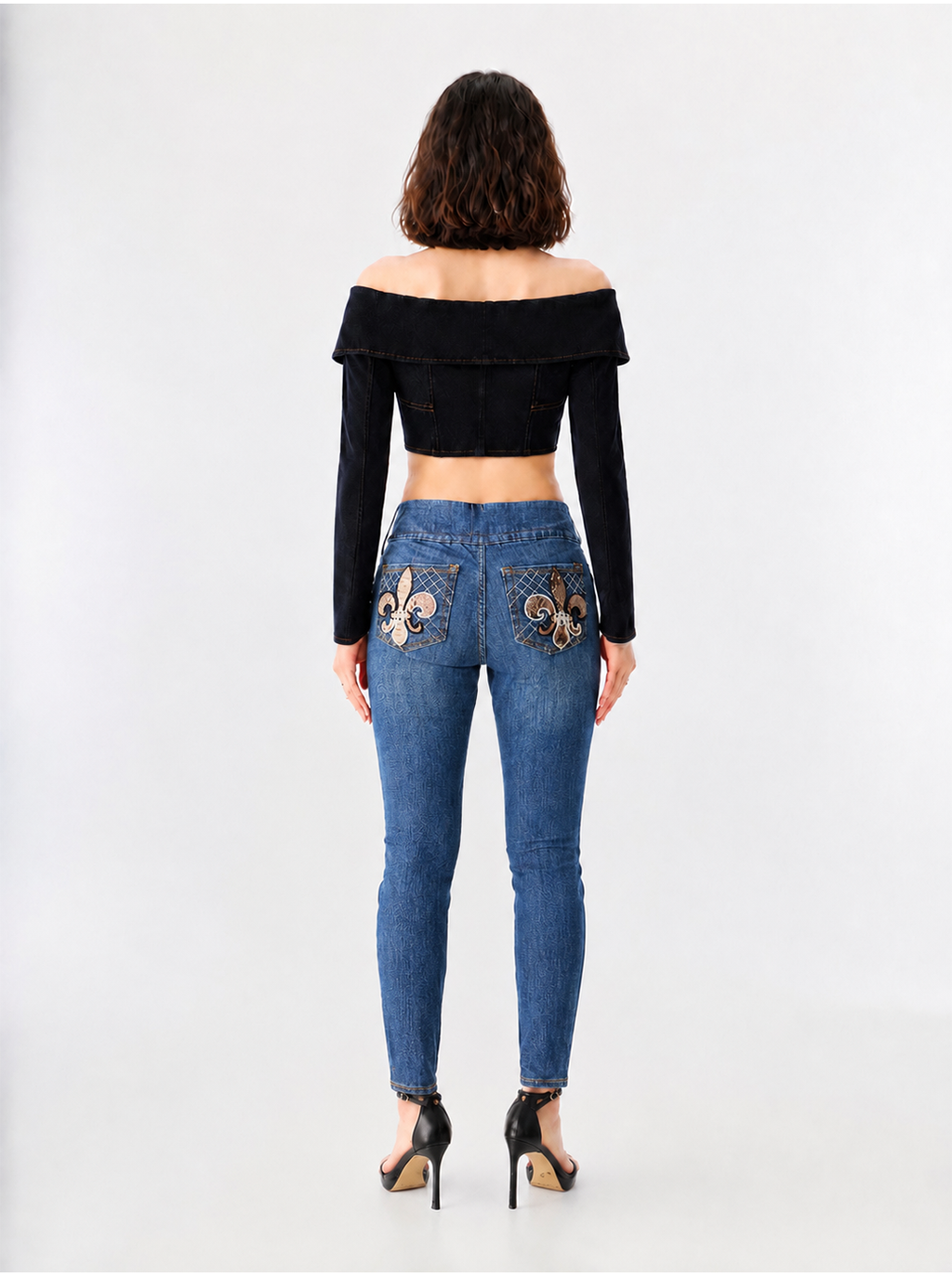 Berlin Fleur-de-Lis Skinny Jean