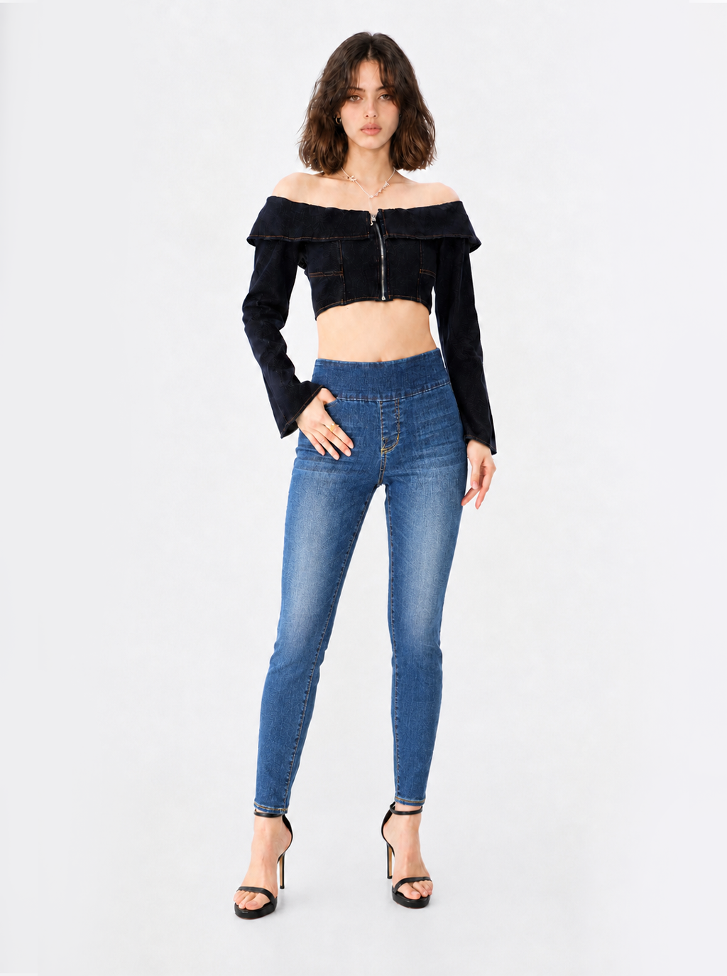 Berlin Fleur-de-Lis Skinny Jean