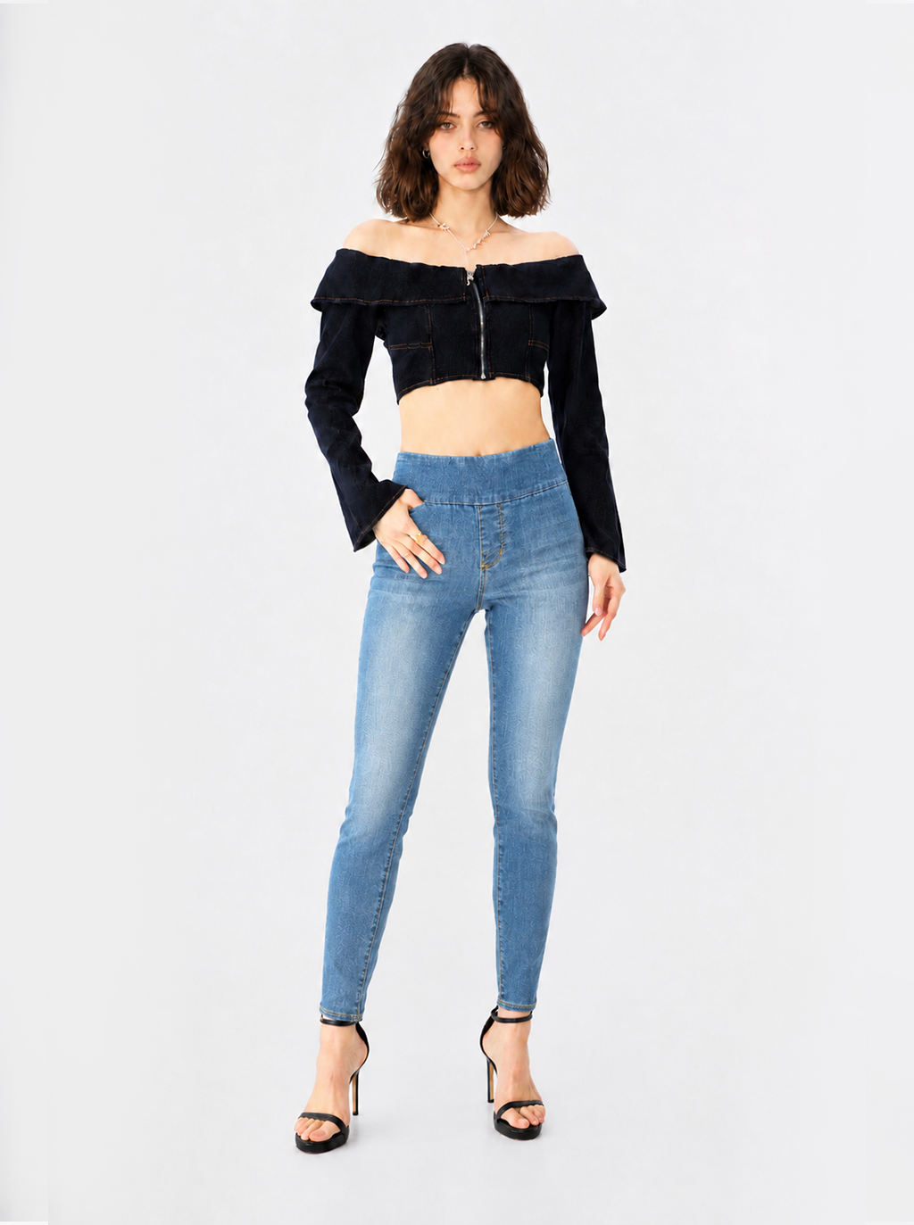 Berlin Fleur-de-Lis Skinny Jean