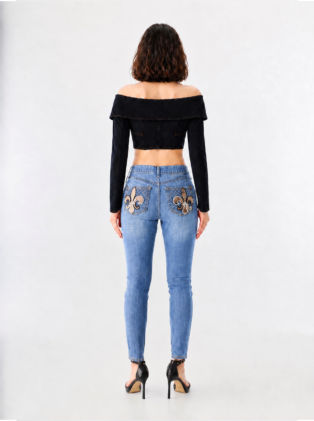 Berlin Fleur-de-Lis Skinny Jean