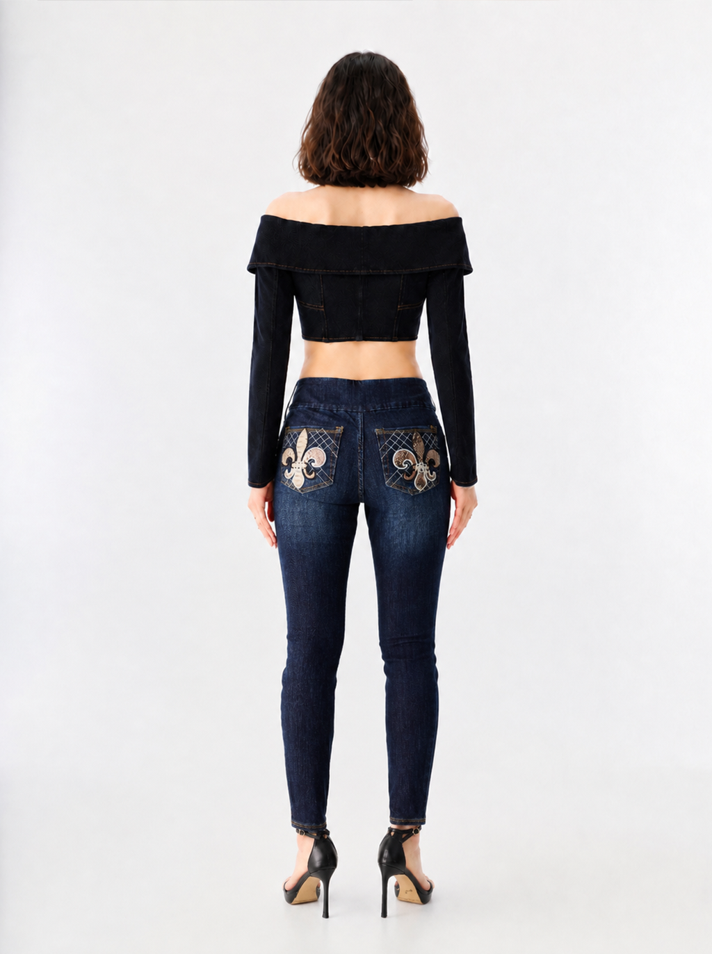 Berlin Fleur-de-Lis Skinny Jean