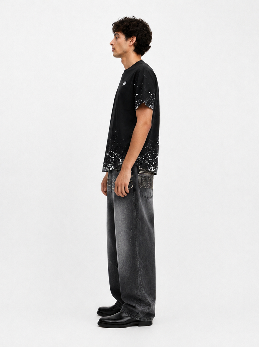 Cade Chain Pocket Wide Leg Jean