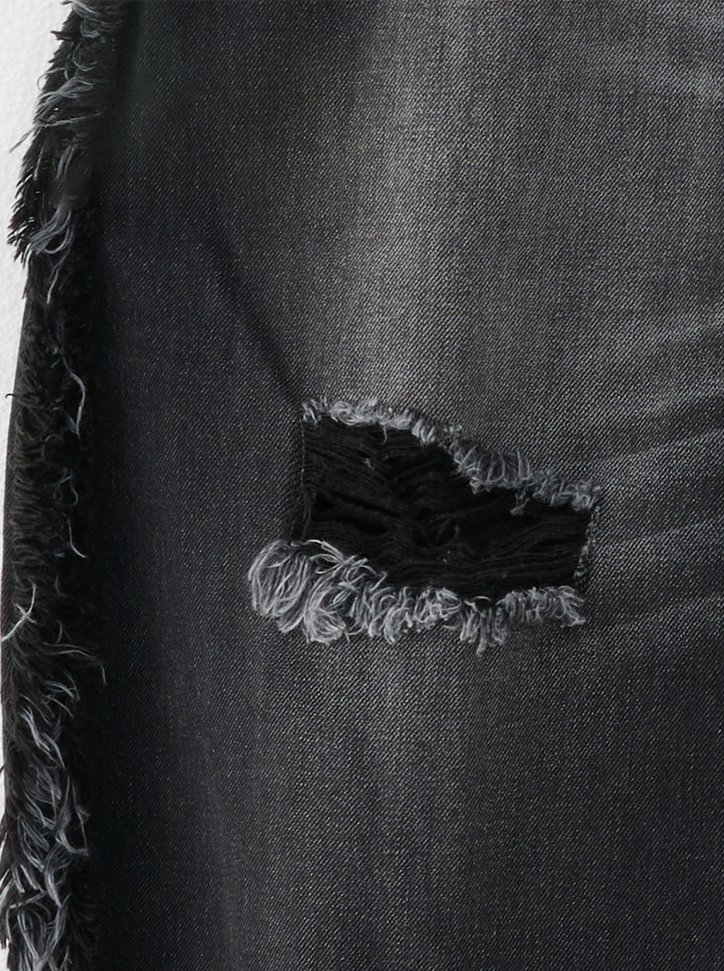 Black Jeans with Studded Fringe Pockets