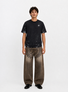 Rhys Sunburst Print Barrel Leg Jean