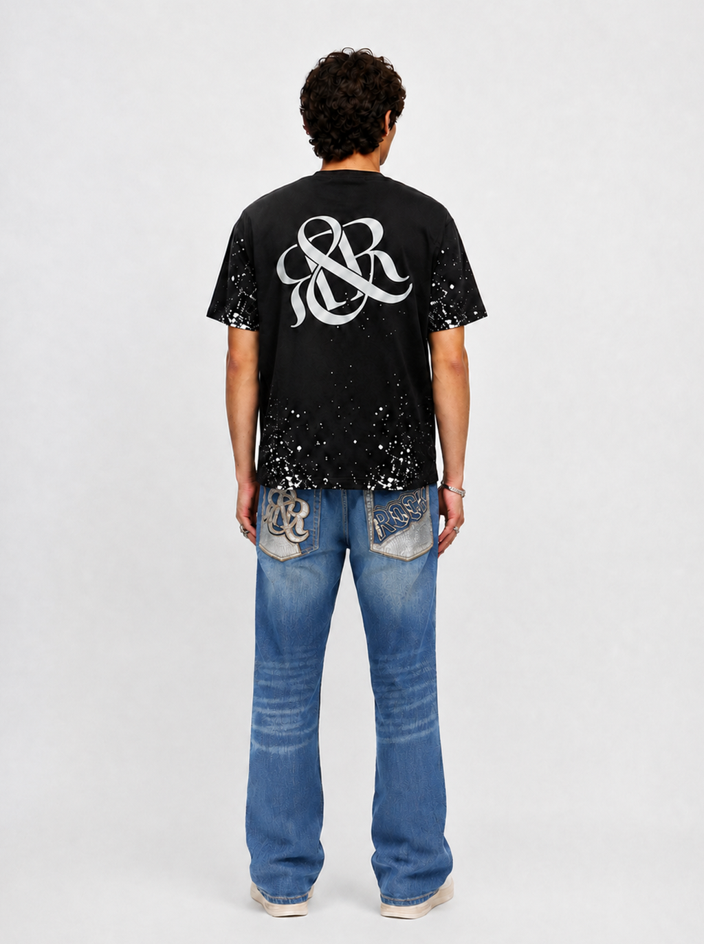 Neil Embroidered Straight Jean