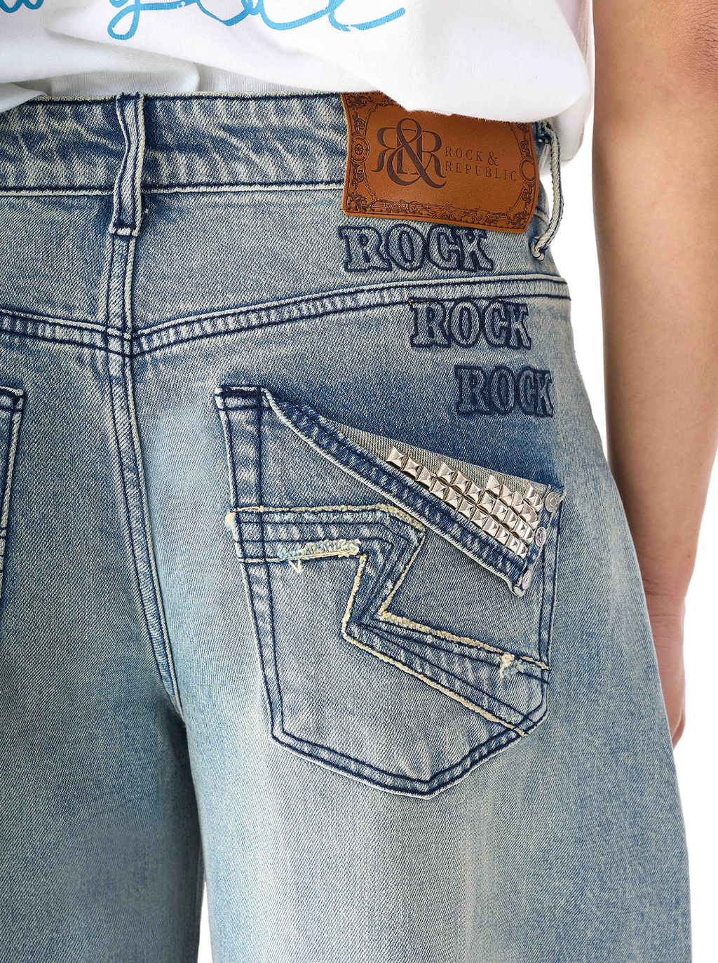Cade Outline Pocket Wide Leg Jean