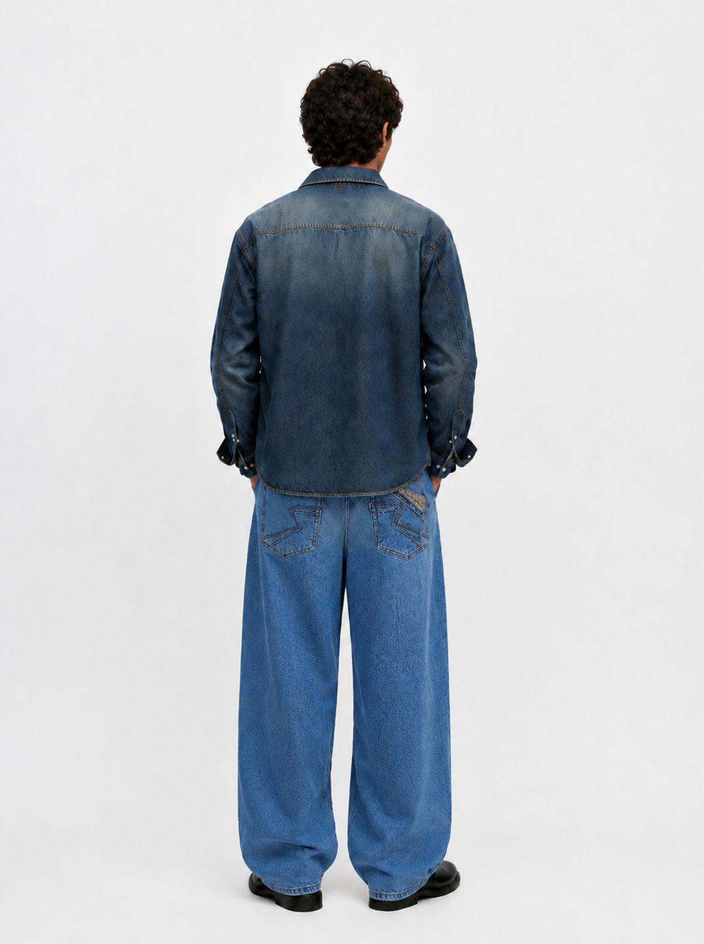 Cade Outline Pocket Wide Leg Jean