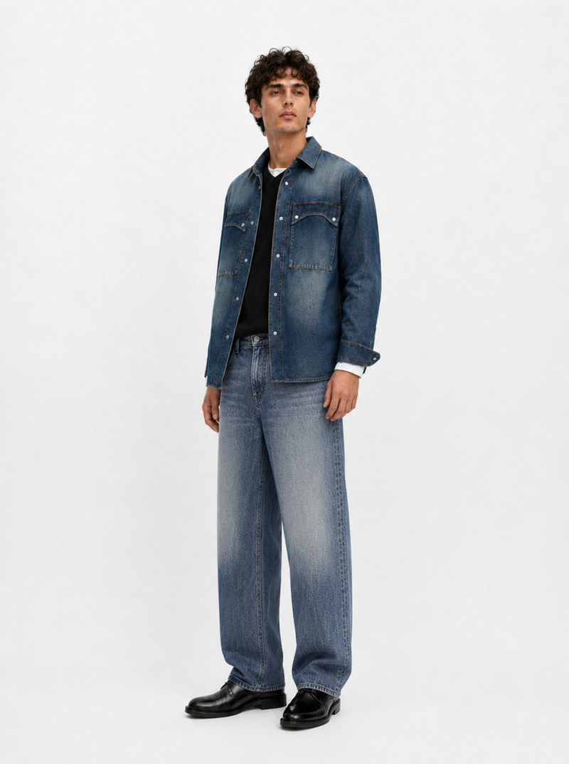 Neil Geometric Pocket Straight Jean