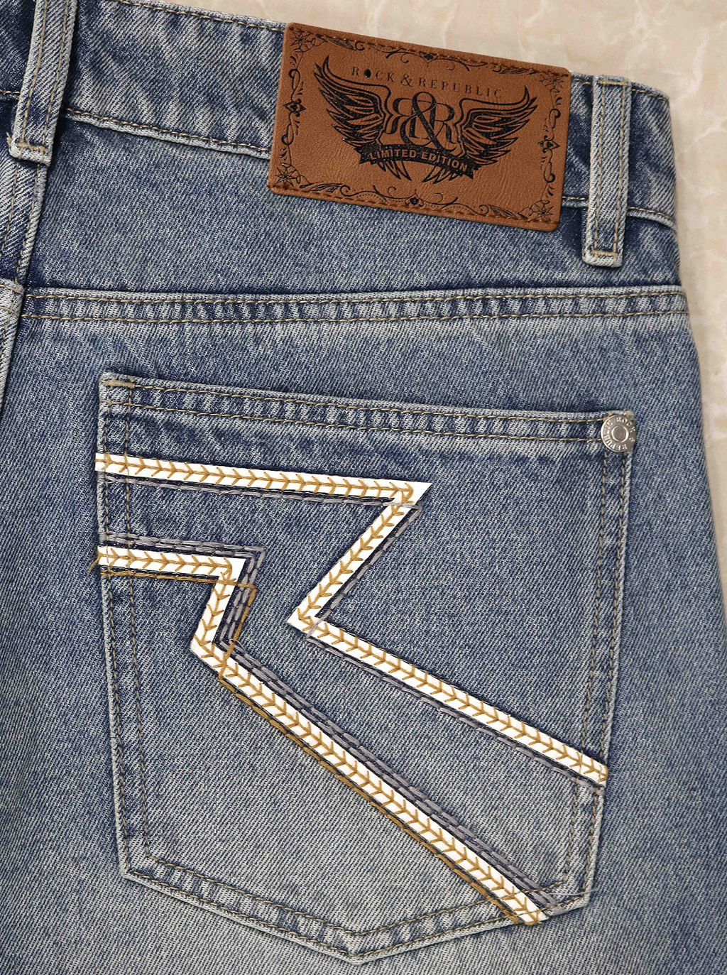 Neil Geometric Pocket Straight Jean