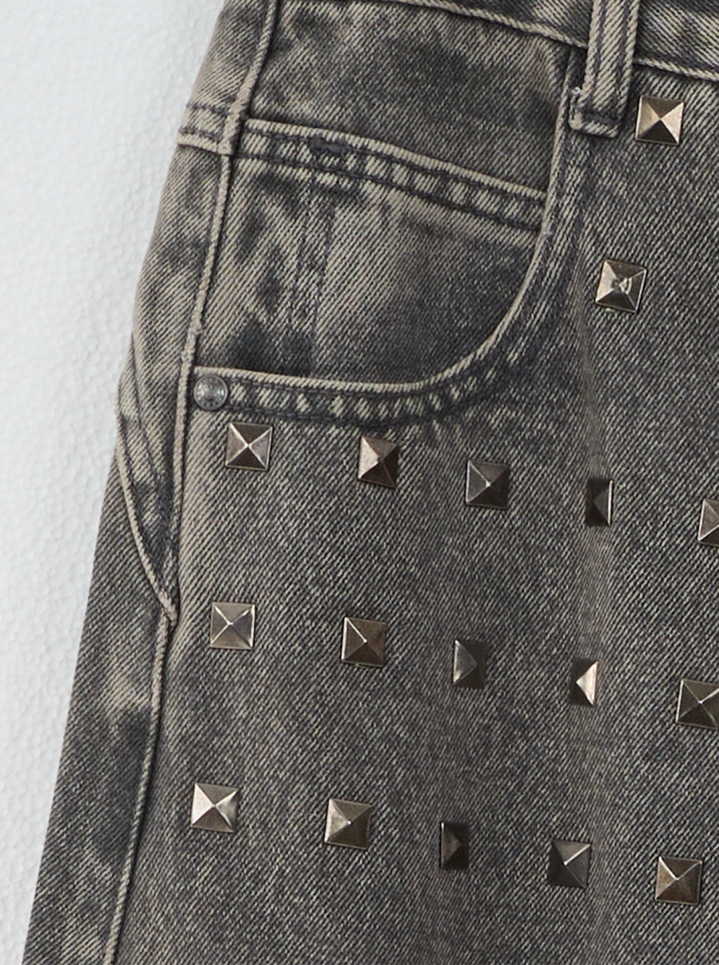 Rhys Allover Stud Barrel Leg Jean